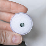 1.01CT ROUND MADAGASCAR SAPPHIRE, COLOR SHIFTING GREY PURPLE TEAL, 5.77X3.73MM