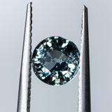 1.01CT ROUND MADAGASCAR SAPPHIRE, COLOR SHIFTING GREY PURPLE TEAL, 5.77X3.73MM