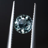 1.01CT ROUND MADAGASCAR SAPPHIRE, COLOR SHIFTING GREY PURPLE TEAL, 5.77X3.73MM