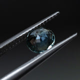 1.01CT ROUND MADAGASCAR SAPPHIRE, COLOR SHIFTING GREY PURPLE TEAL, 5.77X3.73MM