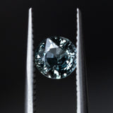 1.01CT ROUND MADAGASCAR SAPPHIRE, COLOR SHIFTING GREY PURPLE TEAL, 5.77X3.73MM