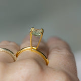 1.49CT RADIANT CUT MADAGASCAR SAPPHIRE, PARTI TEAL GREEN YELLOW, 6.00X5.75X4.38MM