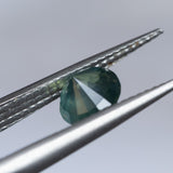 1.22CT ROUND MADAGASCAR SAPPHIRE, SILKY TEAL GREEN, 6.11X4.31MM