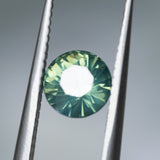 1.22CT ROUND MADAGASCAR SAPPHIRE, SILKY TEAL GREEN, 6.11X4.31MM