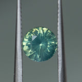 1.22CT ROUND MADAGASCAR SAPPHIRE, SILKY TEAL GREEN, 6.11X4.31MM
