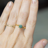 1.22CT ROUND MADAGASCAR SAPPHIRE, SILKY TEAL GREEN, 6.11X4.31MM