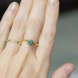 1.22CT ROUND MADAGASCAR SAPPHIRE, SILKY TEAL GREEN, 6.11X4.31MM