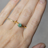 1.22CT ROUND MADAGASCAR SAPPHIRE, SILKY TEAL GREEN, 6.11X4.31MM