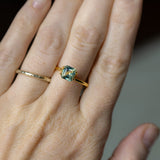 1.53CT RADIANT CUT MADAGASCAR SAPPHIRE, PARTI TEAL GREEN YELLOW, 6.28X5.92X3.89MM