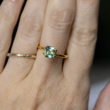 1.53CT RADIANT CUT MADAGASCAR SAPPHIRE, PARTI TEAL GREEN YELLOW, 6.28X5.92X3.89MM