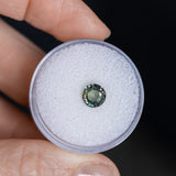 1.14CT ROUND MADAGASCAR SAPPHIRE, TEAL AND ORANGE BICOLOR, 6.15X3.76MM