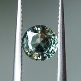 1.14CT ROUND MADAGASCAR SAPPHIRE, TEAL AND ORANGE BICOLOR, 6.15X3.76MM