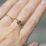 1.14CT ROUND MADAGASCAR SAPPHIRE, TEAL AND ORANGE BICOLOR, 6.15X3.76MM