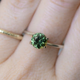 1.34CT PRECISION CUT ROUND BRILLIANT MADAGASCAR SAPPHIRE, EMERALD GREEN, 6.49X4.36MM