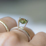 1.34CT PRECISION CUT ROUND BRILLIANT MADAGASCAR SAPPHIRE, EMERALD GREEN, 6.49X4.36MM