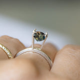 1.27CT RADIANT CUT MADAGASCAR SAPPHIRE, PARTI TEAL GREEN YELLOW, 6.74X4.42X3.86MM