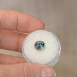 2.36CT ROUND MADAGASCAR SAPPHIRE, DEEP OCEAN BLUE PARTI, 8.27X4.94MM