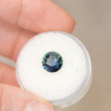 2.36CT ROUND MADAGASCAR SAPPHIRE, DEEP OCEAN BLUE PARTI, 8.27X4.94MM