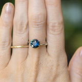 2.36CT ROUND MADAGASCAR SAPPHIRE, DEEP OCEAN BLUE PARTI, 8.27X4.94MM