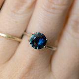 2.36CT ROUND MADAGASCAR SAPPHIRE, DEEP OCEAN BLUE PARTI, 8.27X4.94MM