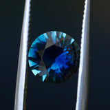 2.36CT ROUND MADAGASCAR SAPPHIRE, DEEP OCEAN BLUE PARTI, 8.27X4.94MM