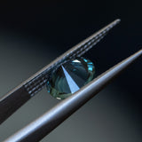 2.36CT ROUND MADAGASCAR SAPPHIRE, DEEP OCEAN BLUE PARTI, 8.27X4.94MM