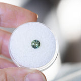 0.90CT ROUND MADAGASCAR SAPPHIRE, TEAL, 5.32X4.12MM