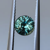 0.90CT ROUND MADAGASCAR SAPPHIRE, TEAL, 5.32X4.12MM