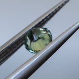 0.90CT ROUND MADAGASCAR SAPPHIRE, TEAL, 5.32X4.12MM