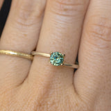 0.90CT ROUND MADAGASCAR SAPPHIRE, TEAL, 5.32X4.12MM