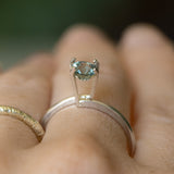 0.77CT ROUND MADAGASCAR SAPPHIRE, BRIGHT SKY BLUE WITH TEAL, 5.05X3.77MM