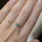 0.77CT ROUND MADAGASCAR SAPPHIRE, BRIGHT SKY BLUE WITH TEAL, 5.05X3.77MM