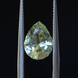 2.22CT PRECISION CUT PEAR MONTANA SAPPHIRE, LIGHT SPRING AND SEAFOAM GREEN, 10.24X7.31X4.61MM