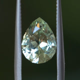 2.22CT PRECISION CUT PEAR MONTANA SAPPHIRE, LIGHT SPRING AND SEAFOAM GREEN, 10.24X7.31X4.61MM