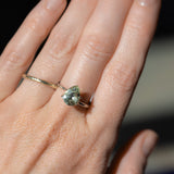 2.22CT PRECISION CUT PEAR MONTANA SAPPHIRE, LIGHT SPRING AND SEAFOAM GREEN, 10.24X7.31X4.61MM