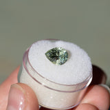 2.22CT PRECISION CUT PEAR MONTANA SAPPHIRE, LIGHT SPRING AND SEAFOAM GREEN, 10.24X7.31X4.61MM