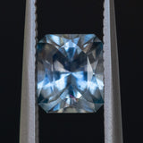 1.74CT PRECISION RADIANT MONTANA SAPPHIRE, STEELY PURPLE BLUE GREY, 7.10X6X4.32MM