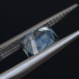 1.74CT PRECISION RADIANT MONTANA SAPPHIRE, STEELY PURPLE BLUE GREY, 7.10X6X4.32MM