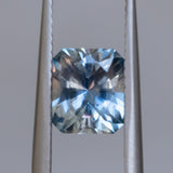 1.74CT PRECISION RADIANT MONTANA SAPPHIRE, STEELY PURPLE BLUE GREY, 7.10X6X4.32MM
