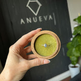 2.01ct Untreated Opalescent Oval Sapphire Low Profile Bezel Solitaire Ring with Pavé Set Diamonds in 14k Yellow Gold