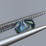 1.16CT PRECISION RADIANT CUT MONTANA SAPPHIRE, TEAL BLUE, 6.57X4.56X4.16MM