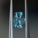 1.16CT PRECISION RADIANT CUT MONTANA SAPPHIRE, TEAL BLUE, 6.57X4.56X4.16MM