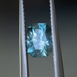 1.16CT PRECISION RADIANT CUT MONTANA SAPPHIRE, TEAL BLUE, 6.57X4.56X4.16MM