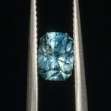 1.16CT PRECISION RADIANT CUT MONTANA SAPPHIRE, TEAL BLUE, 6.57X4.56X4.16MM