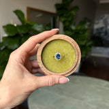 2.35ct Oval Parti Blue Untreated Nigerian Sapphire Antique-Style Diamond Halo Ring in 14k Yellow Gold