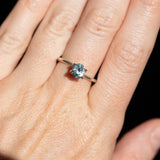 0.84CT FANCY OVAL PRECISION CUT MONTANA SAPPHIRE, SILVERY BLUE, 6.01X3.88MM