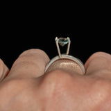 0.98CT PRECISION CUT ROUND MONTANA SAPPHIRE, SILVERY BLUE, 5.75X3.91MM