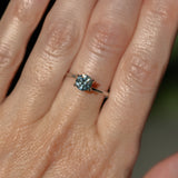 0.98CT PRECISION CUT ROUND MONTANA SAPPHIRE, SILVERY BLUE, 5.75X3.91MM