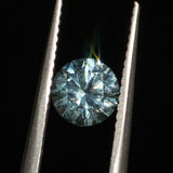 0.98CT PRECISION CUT ROUND MONTANA SAPPHIRE, SILVERY BLUE, 5.75X3.91MM