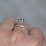 0.98CT PRECISION CUT ROUND MONTANA SAPPHIRE, SILVERY BLUE, 5.75X3.91MM